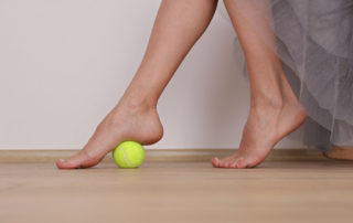 rolling out bottom of foot